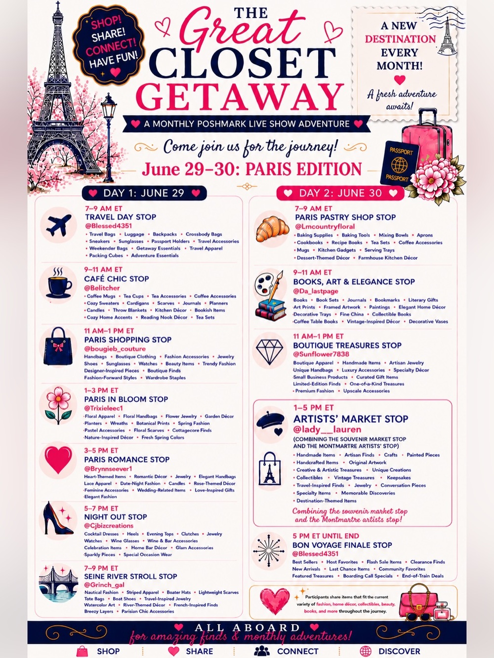 The Great Closet Getaway Monthly Share Show Train Flyer - Picture 2 of 3